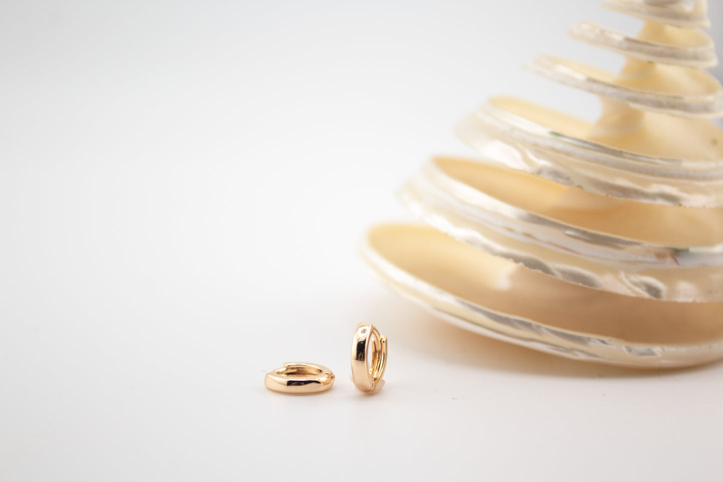 Tiny Gold Filled huggy hoops