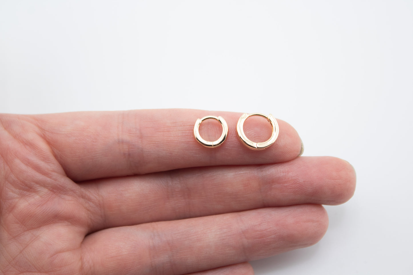 Tiny Gold Filled huggy hoops