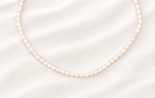 Natural White Pearl Choker Necklace