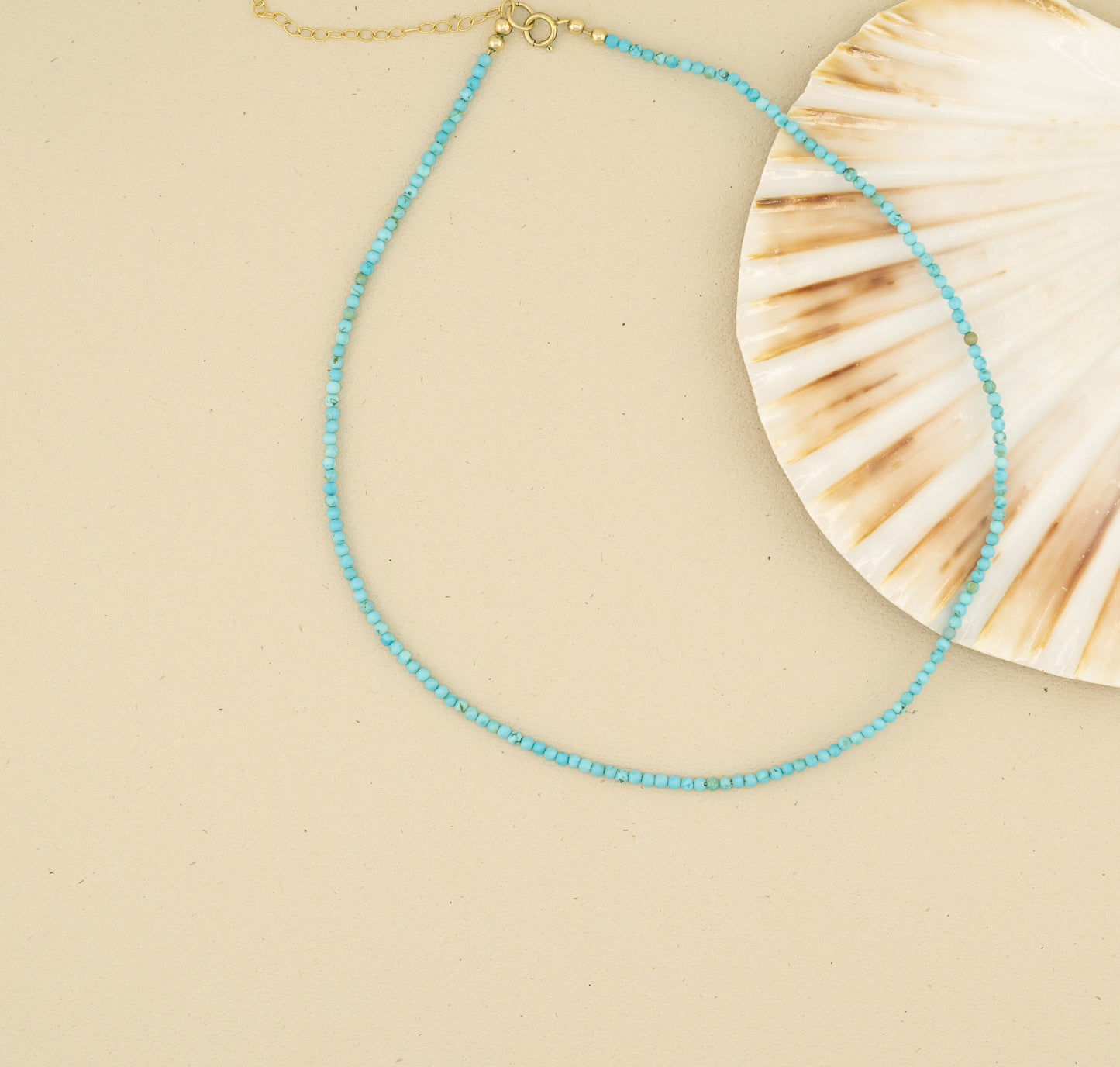 Turquoise Beaded Choker Necklace for Women, December Birthstone Dainty Gemstone Jewelry