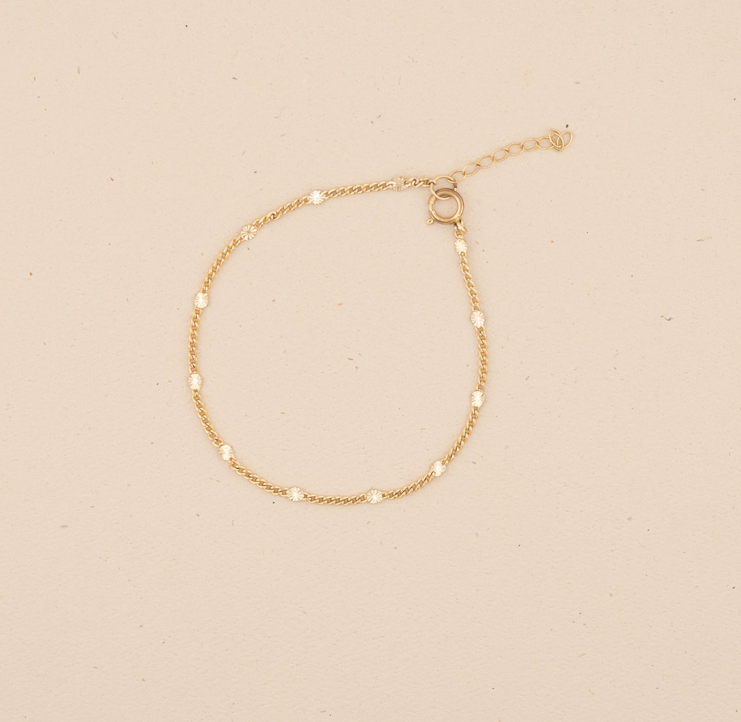 Dainty 14k Gold Filled Chain Bracelet | Minimalist Layering Jewelry/ Starburst Satellite Chain