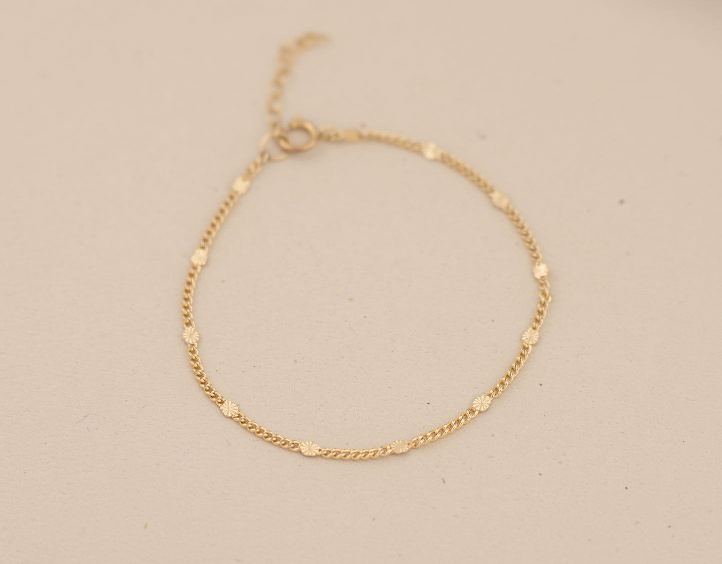 Dainty 14k Gold Filled Chain Bracelet | Minimalist Layering Jewelry/ Starburst Satellite Chain