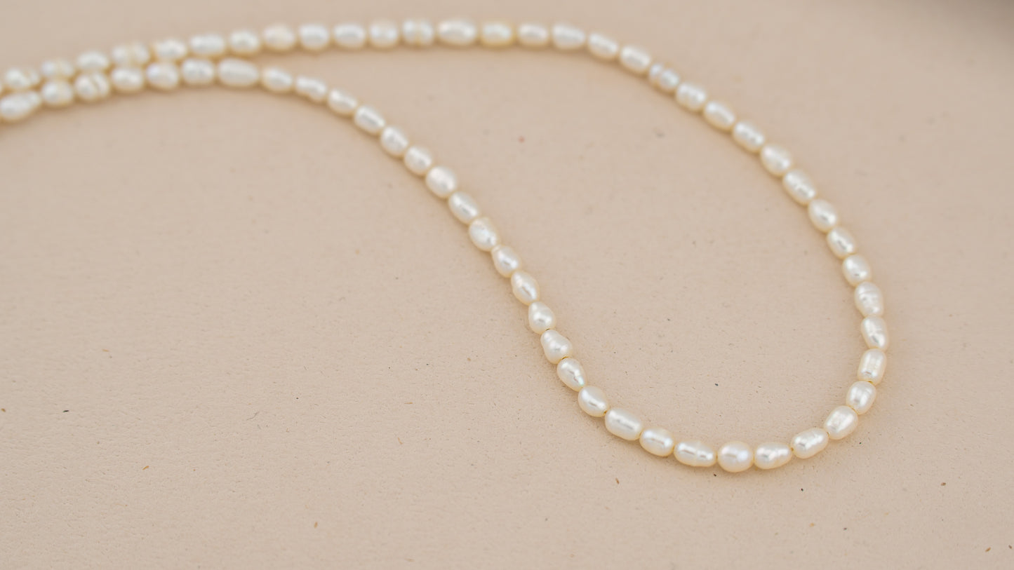 Natural White Pearl Choker Necklace