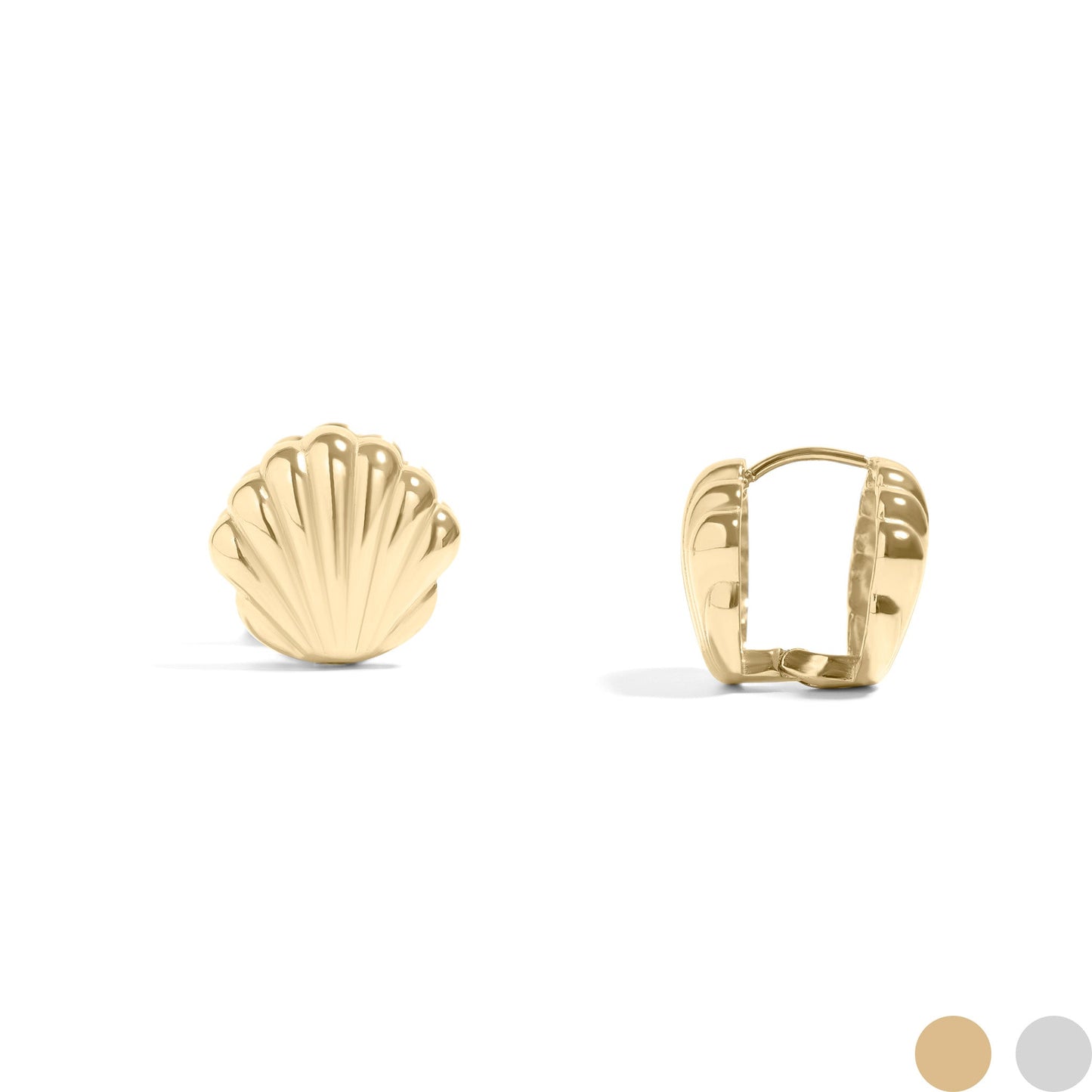 Beach Walk Huggie Earrings 18k Gold