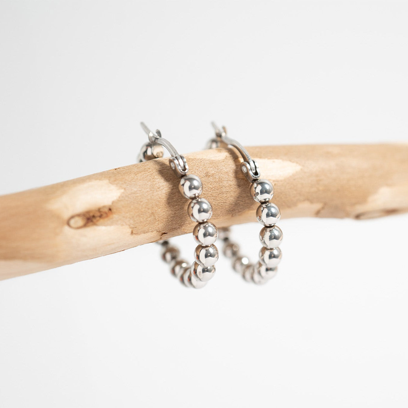 Orbs Hoop Earrings - 18K Gold