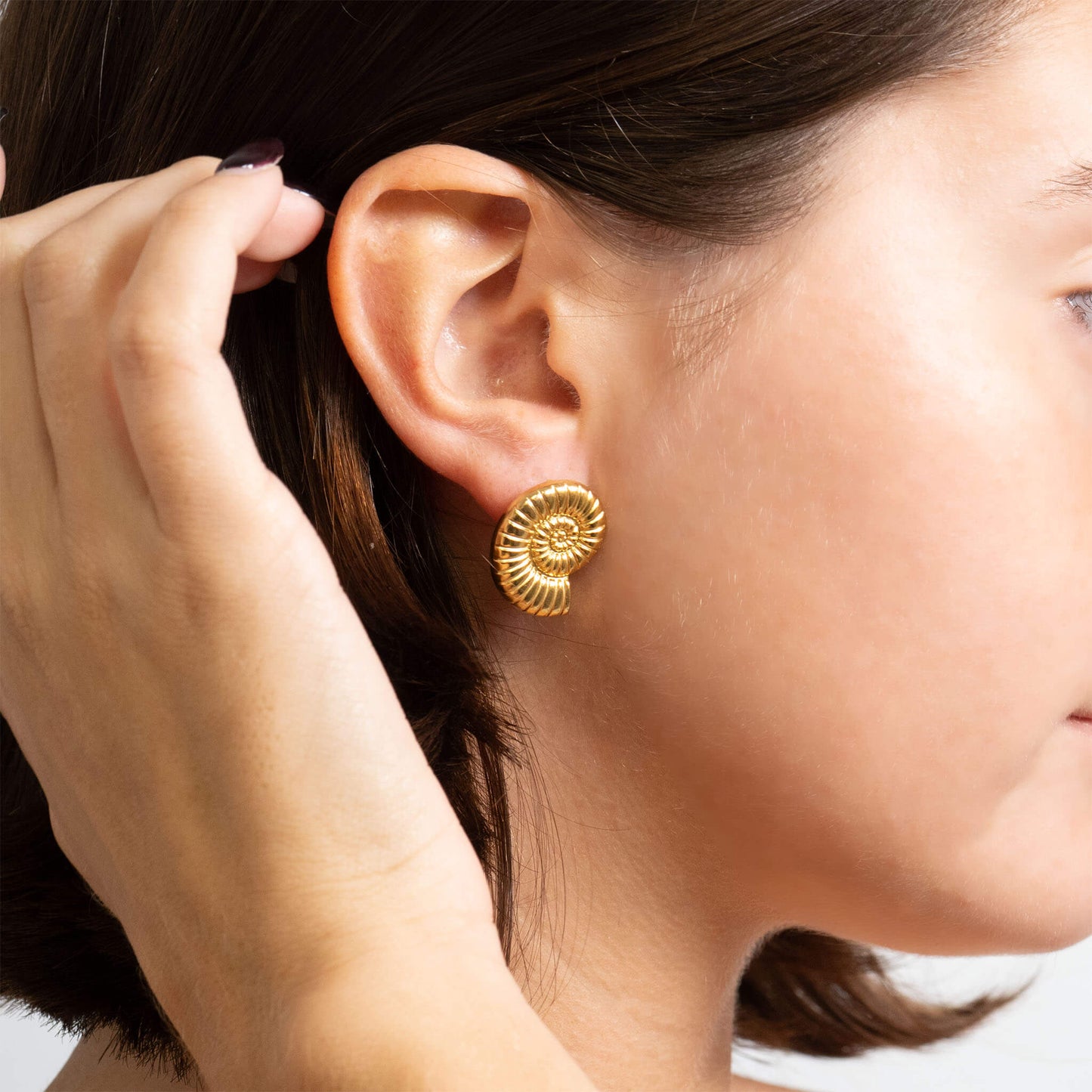 Ocean Deep Stud Earrings - 18K Gold