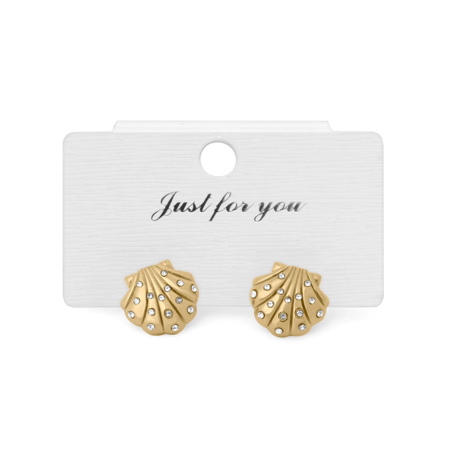 Mermaid Stud Earrings -18K Gold