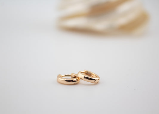 Tiny Gold Filled huggy hoops