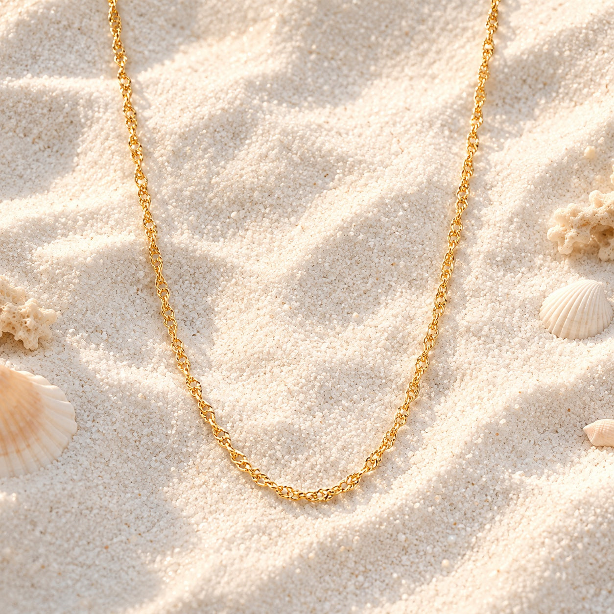 Malibu Beach Necklace -18k Gold